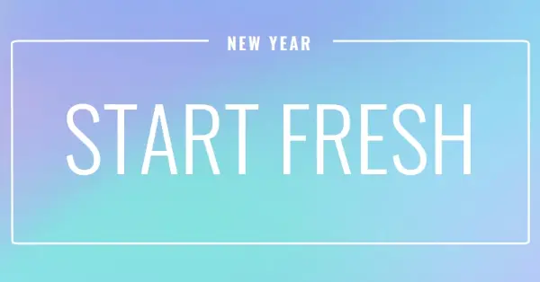 Fresh start blue modern-bold