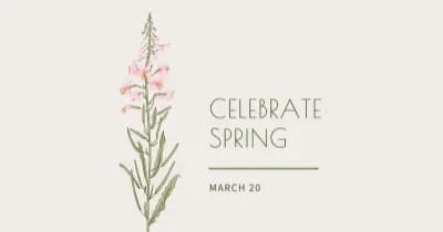 Celebrate spring white vintage-botanical