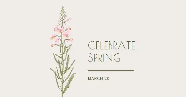 Celebrate spring white vintage-botanical