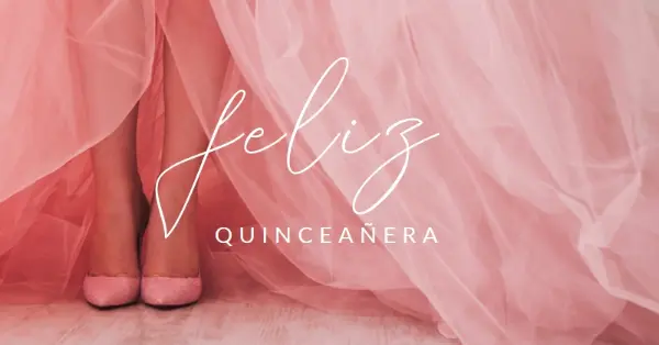 Quinceanera colores pink modern-simple