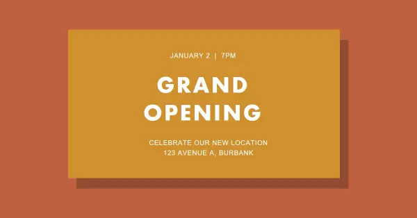 modern grand opening invitation