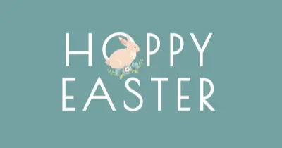 Hoppy Easter green modern-simple