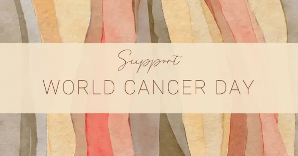 Supporting World Cancer Day yellow modern-simple