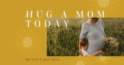 Give mom a hug yellow organic-boho