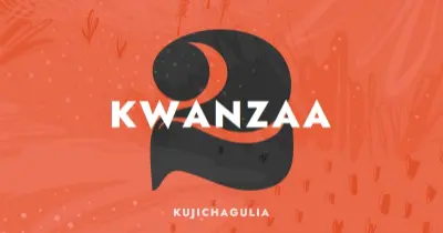 Celebrate the second day of Kwanzaa orange organic-simple