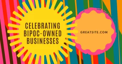 Celebrate BIPOC-owned businesses yellow modern-color-block