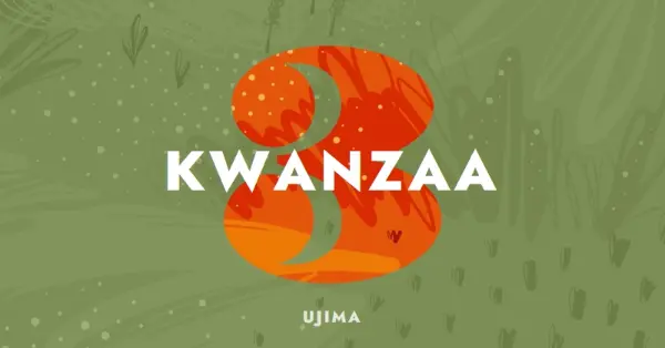 Celebrate the third day of Kwanzaa green organic-simple