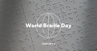 Celebrate World Braille Day gray modern-simple