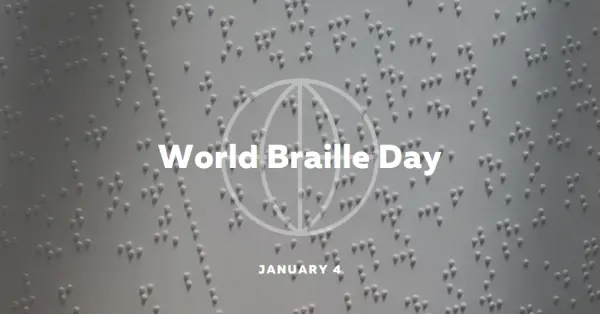 Celebrate World Braille Day gray modern-simple