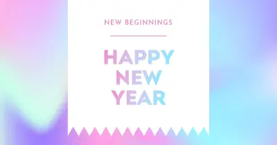 New year, new beginnings blue modern-bold