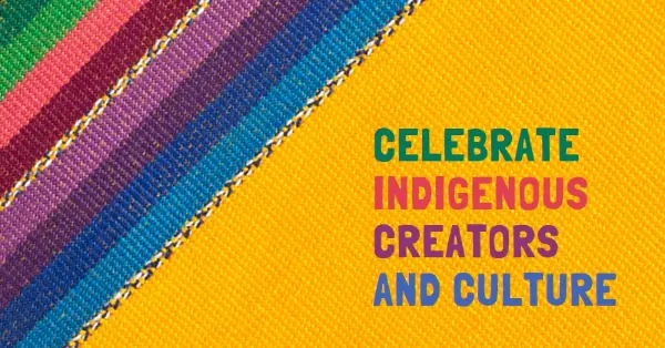 Celebrate Indigenous creators yellow organic-simple
