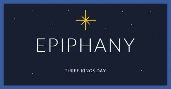 Observing Epiphany blue modern-simple