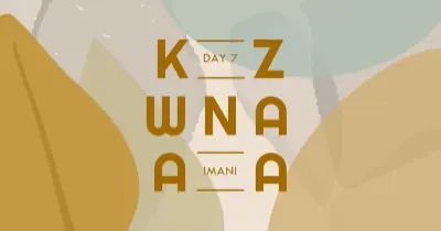 Imani for Kwanzaa brown organic-simple