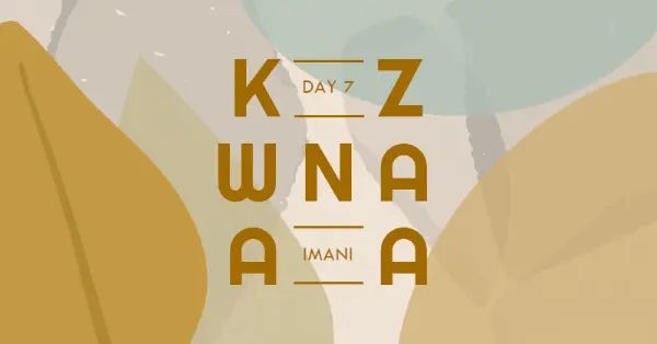 Imani for Kwanzaa brown organic-simple