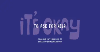 It's okay to ask for help purple whimsical-color-block