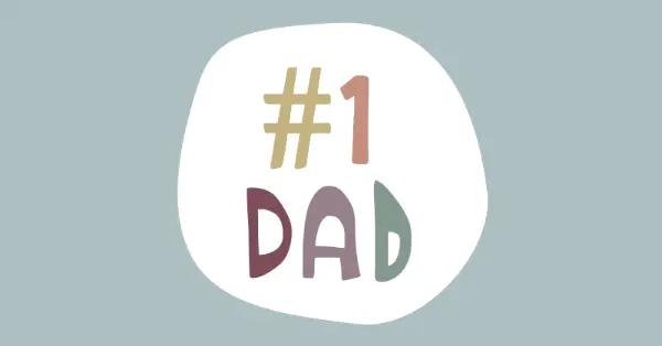 The best dad blue organic-simple