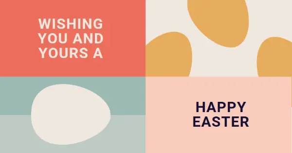 Happy Easter to you and yours orange modern-color-block