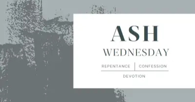Observing Ash Wednesday gray organic-simple