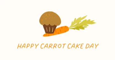 A piece of carrot cake white whimsical-color-block