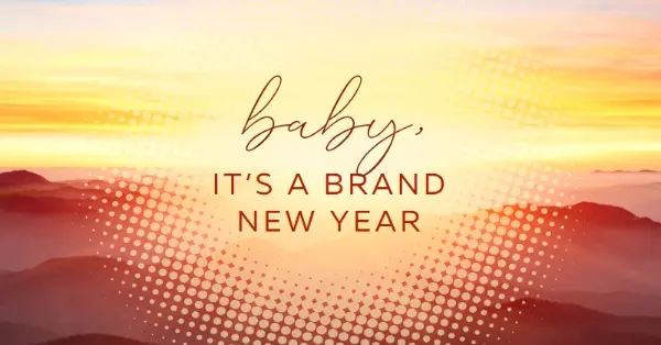 Baby new year yellow modern-simple