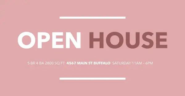 Main street open house pink modern-simple