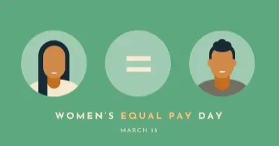 Today's the day for equal pay green modern-color-block