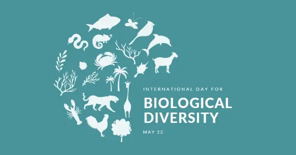 Celebrate World Biodiversity Day blue modern-simple