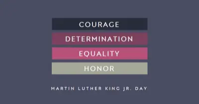 Honoring Martin Luther King purple modern-simple