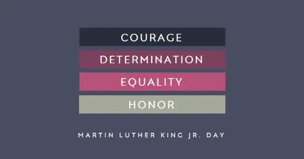 Honoring Martin Luther King purple modern-simple