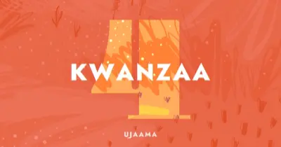 Celebrate the fourth day of Kwanzaa orange organic-simple