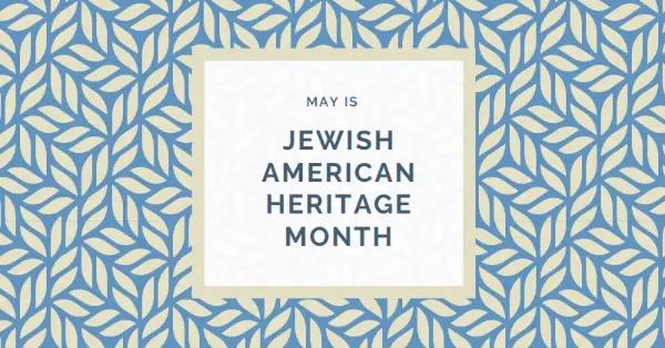 Celebrating Jewish American Heritage blue modern-simple