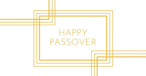 Happy Passover white modern-geometric-&-linear