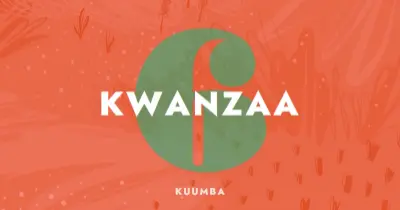 Celebrate the sixth day of Kwanzaa orange organic-simple
