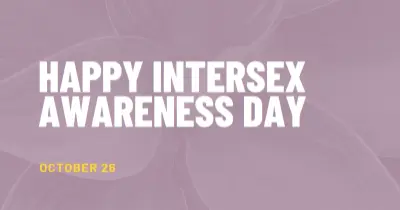 Happy Intersex Awareness Day purple modern-bold