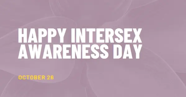 Happy Intersex Awareness Day purple modern-bold