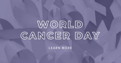 World Cancer Day purple modern-simple