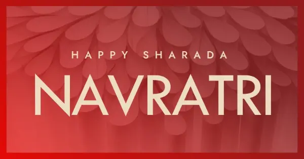 Happy Sharada Navaratri red modern-simple