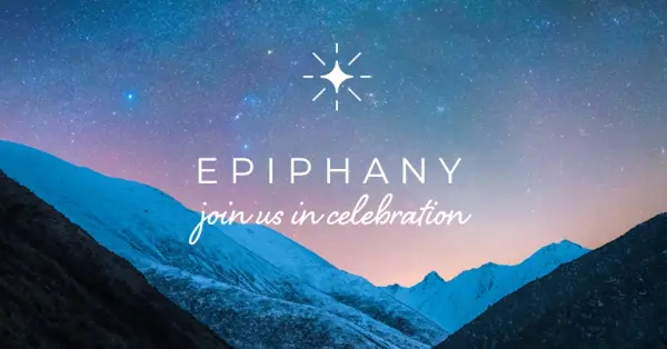 Epiphany celebration blue modern-simple