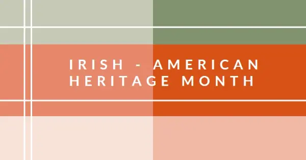 Celebrating Irish American Heritage Month orange modern-geometric-&-linear