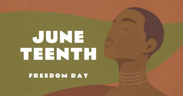 Honoring Juneteenth brown modern-color-block