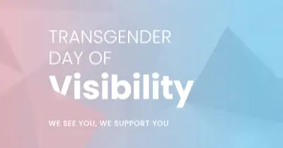 Trans Day of Visibility blue modern-geometric-&-linear