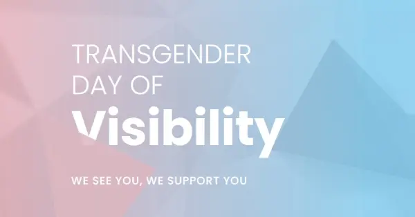 Trans Day of Visibility blue modern-geometric-&-linear