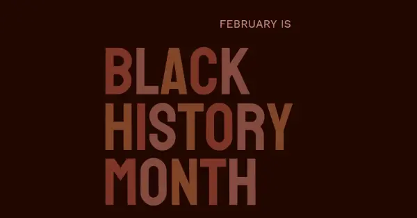 Celebrating Black History Month brown modern-bold