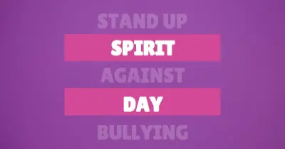 Stand up against bullying purple modern-bold