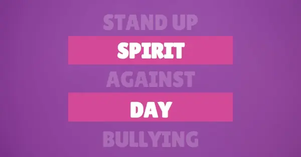 Stand up against bullying purple modern-bold