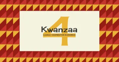 Cooperative economics for Kwanzaa red modern-geometric-&-linear