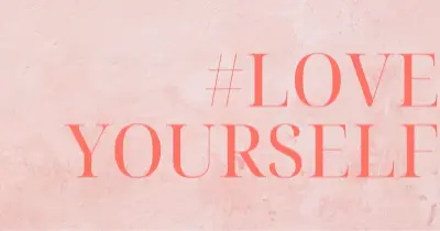 Love yourself pink modern-simple