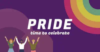 Celebrating Pride purple modern-bold