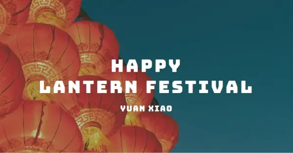 Celebrating Lantern Festival blue modern-simple