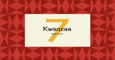 Faith for Kwanzaa red modern-geometric-&-linear